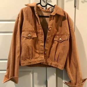 tan studded jacket